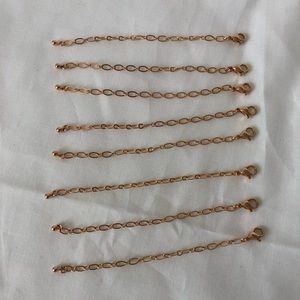 Origami Owl chain extenders in rose gold